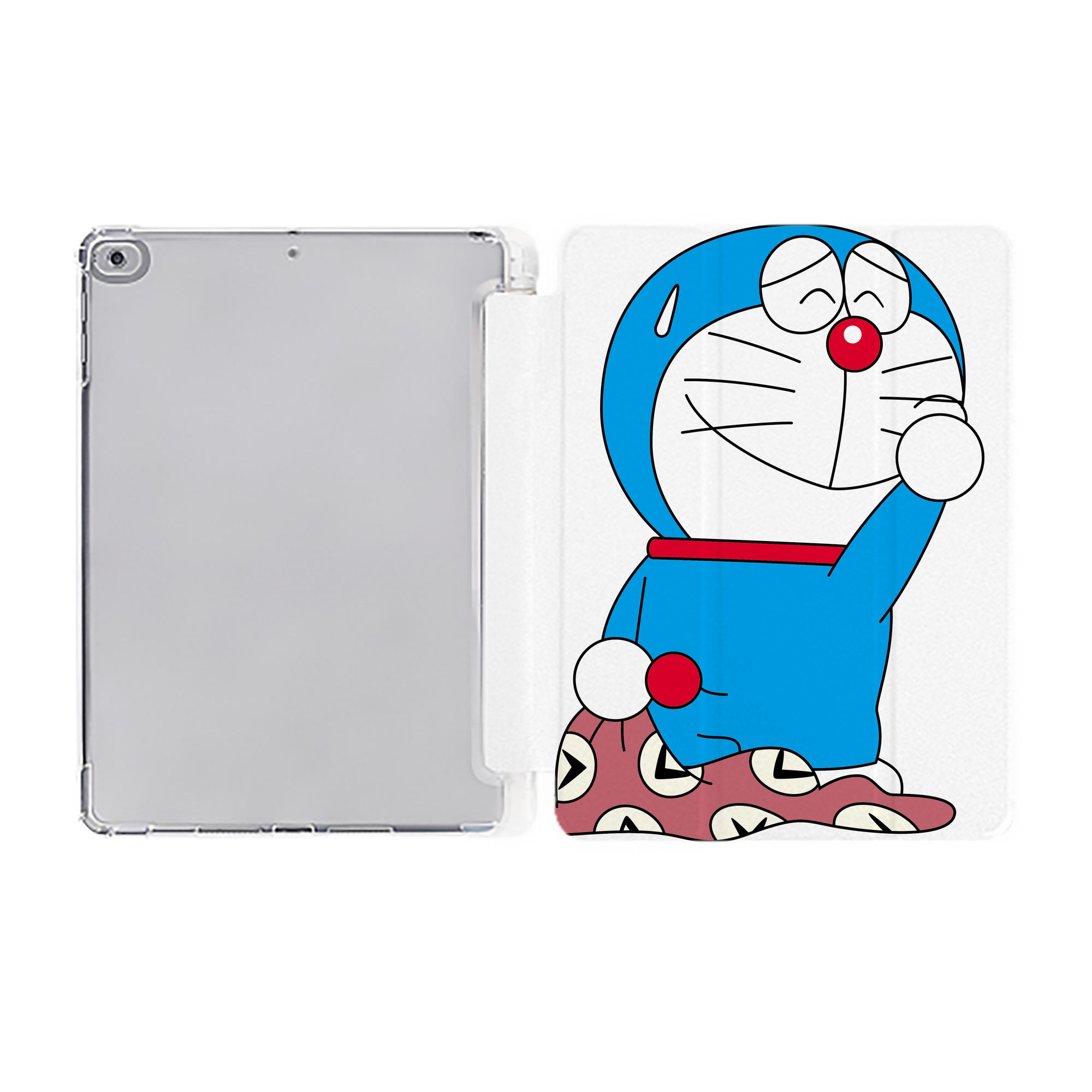 （画像用） ドラえもん Doraemon IPad ケース ペン収納付き 三つ折りスタンド PUレザー×シリコン 対応機種9.5/10.5/10.9インチ